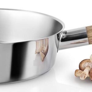 Eva Solo | Nordic Kitchen Suete Pan with Lid | Stainless Steel, Easy Handling & Low Weight | Suitable for all Heat Sources – Including Induction | Easy to Clean