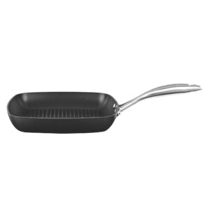 scanpan pro iq 10.5” square grill pan - easy-to-use nonstick cookware - dishwasher, metal utensil & oven safe - made by hand in denmark