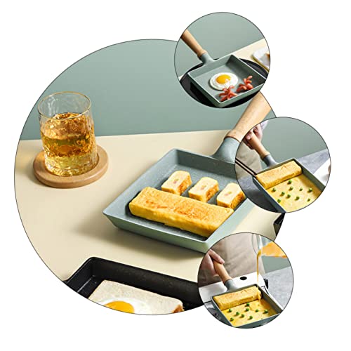 Cabilock 1pc frying pan outdoor cooking stove outdoor griddle washing machine pedestal japanese frying tamagoyaki egg pan Breakfast Pan Non-stick Pan Square Flat Pan Home Cooking Pan mini