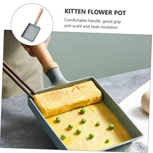 Cabilock 1pc frying pan outdoor cooking stove outdoor griddle washing machine pedestal japanese frying tamagoyaki egg pan Breakfast Pan Non-stick Pan Square Flat Pan Home Cooking Pan mini