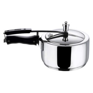 vinod pressure cooker stainless steel – inner lid - 2 liter – sandwich bottom – indian pressure cooker – induction friendly cooker – best used for indian cooking, soups, and rice recipes, quinoa
