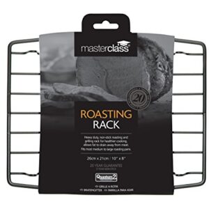 MasterClass KCMCTRAYNS26 26 x 20 cm Non Stick Roasting Rack, V Shaped, Carbon Steel, Silver