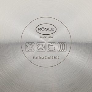 RÖSLE Frying Pans, Stainless Steel, Stainless Steel, 44 x 26 x 6 cm