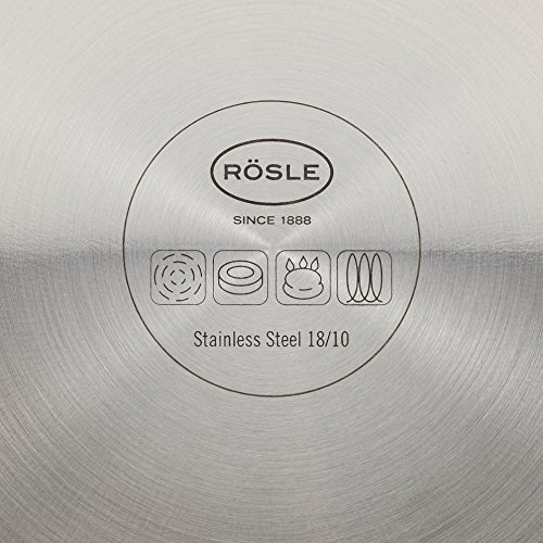 RÖSLE Frying Pans, Stainless Steel, Stainless Steel, 44 x 26 x 6 cm