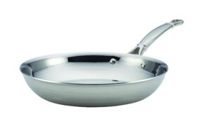 ruffoni symphonia prima stainless steel frying pan / fry pan / stainless steel skillet - 10.25 inch, silver