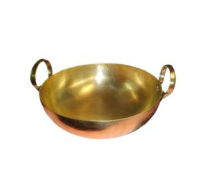 thai wok brass pan home cooking food and dessert for thai chinese japanese korean restaurant - size 8" durable and great heat control