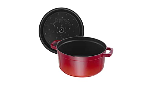 STAUB 1004228 Cast Iron Cocotte, Cherry, 30 cm