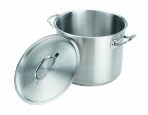 crestware 20 quart stainless steel stock pot, silver