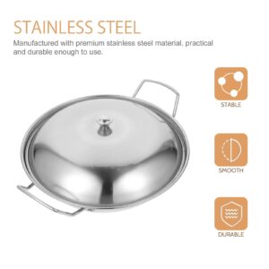 Anneome Stainless Steel Cooking Utensils 1 Set Pot Stove Pot with Lid Steak Stainless Steel Amphora Woks Pan