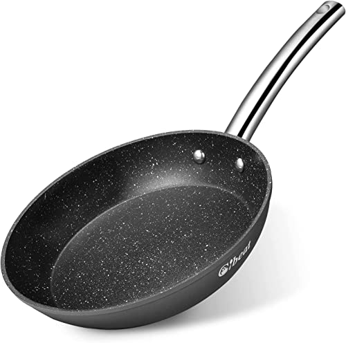 GlowSol 8 Inch Skillet Pan, Nonstick Frying Pan for All Stove, Small Non Stick Frying Pan, Chef Pans for Cooking, PFOA Free