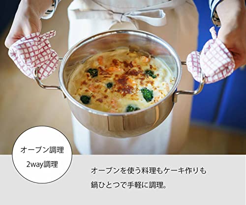 Miyazaki Seisakusho Kitchen Supplies/Dishes Frying Two-Handed pan, 20cm, Clear