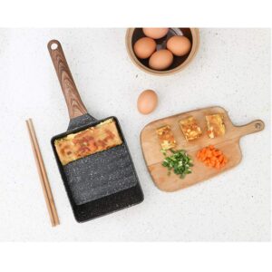 Japanese Omelette Pan - Nonstick Tamagoyaki Pan Square Japanese Egg Pan,Flat-Bottomed Household Breakfast Pot