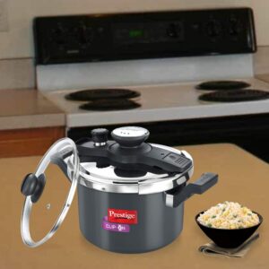 Prestige Clip On Hard Anodised Aluminum Pressure Cooker with Glass Lid, 5 Litres