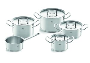 fissler original-profi collection stainless steel cookware with sauce pan, 9 piece