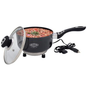 RoadPro 12V Power Supply Portable Travel Saucepan with Non-Stick Surface