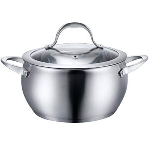stainless steel cookware sauce pot with lid (4 quart)