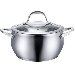 Stainless Steel Cookware Sauce Pot with Lid (4 Quart)