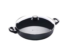 swiss diamond 12.5" (4.5 qt) sauteuse nonstick diamond coated includes lid dishwasher safe and oven safe