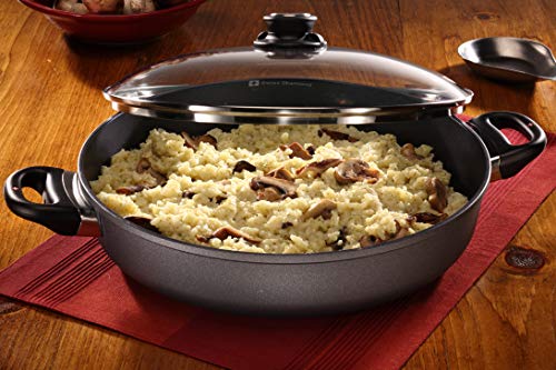 Swiss Diamond 12.5" (4.5 Qt) Sauteuse Nonstick Diamond Coated Includes Lid Dishwasher Safe and Oven Safe