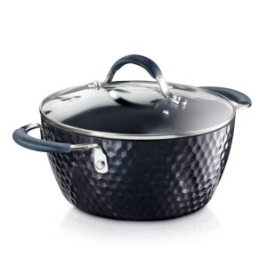 nutrichef durable non-stick dutch oven pot - high-qualified kitchen cookware with see-through tempered glass lids, 3.6 quarts, works with model: nccw11ds), one size, blue - nutrichef prtnccw11dsdop