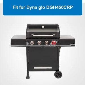 Uniflasy Cast Iron Cooking Grates and Grease Tray with Catch Pan for Dyna glo DGH450CRP DGH450CRP-D 4 Burner, DGH485CRP DGH474CRP 5 Burner Cooking