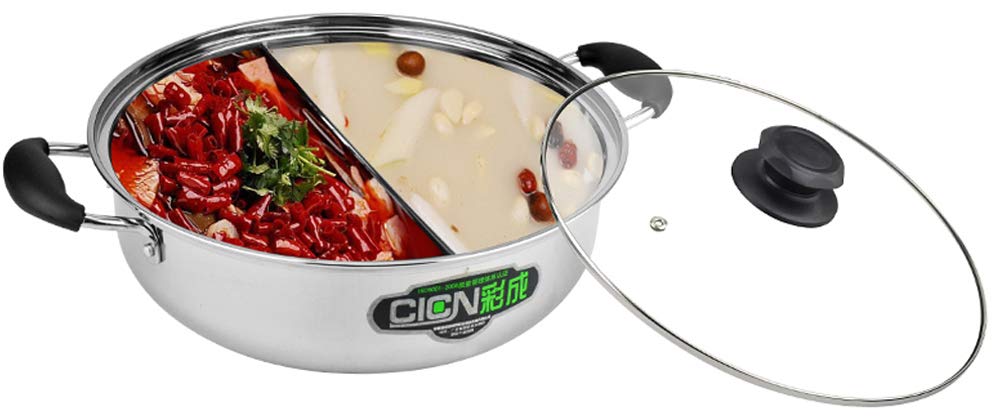 stainless divided Hot pot 30cm