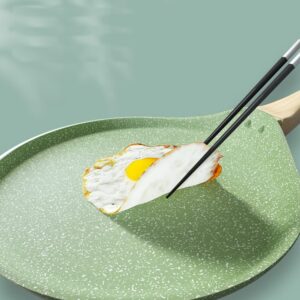 LI-GELISI Double-Sided Non-Stick Nonstick Crepe Pan, Swiss Granite Coating Dosa Pan Pancake Flat Skillet Tawa Griddle PFOA & PTFEs Free Coating (7.1 inch Apple Green)