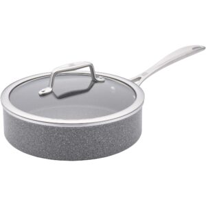 zwilling vitale 3-qt nonstick saute pan with lid, aluminum, scratch resistant, made in italy