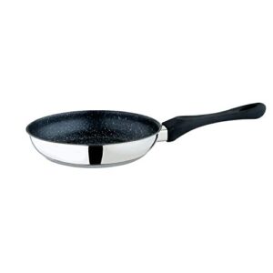 mepra, glamour stone frying pan, 20 cm, black stainless steel finish