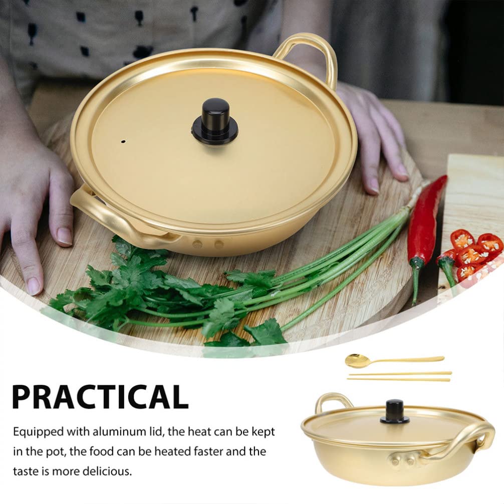 ERINGOGO 1 Set Ramen Pot Clay Pot for Cooking Saucepan with Korean Drama Korean Ramyun Pot Cooking Pot Stovetop Pots Stainless Steel Camping Cookware Household Pot Aluminum Steam Vegetable