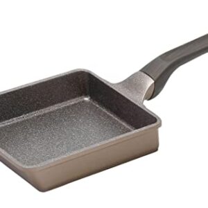 Pearl Metal HB-6787 Egg Frying Pan, 5.9 x 7.1 inches (15 x 18 cm), Mega Stone, For Gas Stoves, Can Hold Vegetable Chopsticks