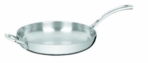 cuisinart french classic tri-ply stainless 12-inch french skillet with helper handle