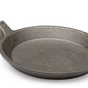 Rome 1024 Family Campfire Cast Iron Skillet with Steel and Wood Handle, 6-Inch