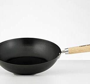 Helen's Asian Kitchen Non-Stick Xylan Wok, 12-Inches, with Bamboo Handle