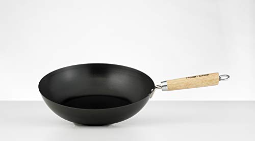 Helen's Asian Kitchen Non-Stick Xylan Wok, 12-Inches, with Bamboo Handle