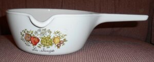 vintage corning spice of life 2 1/2 cup saucepan with pouring spout le persil no lid