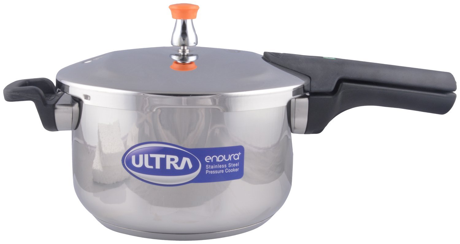 Elgi Ultra EU-5.5L Stainless Steel Pressure Cooker, 5.5-Liter