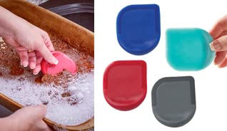 Cast Iron Scraper Tool Kitchen Plastic Cleaning Food Pan Pot Bowl Dish Griddle Grill Exultimate