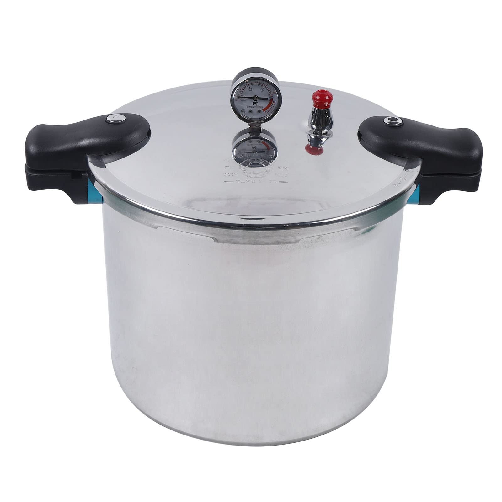 23 Quart Pressure Canner with Gauge & Release Valve Aluminum Alloy Cooker Pot, Explosion Proof Pressure Cookers Pressure Pot for Steaming and Stewing with Safety Lock and Anti-scald Insulated Handle