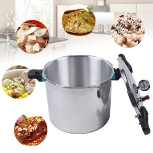 23 Quart Pressure Canner with Gauge & Release Valve Aluminum Alloy Cooker Pot, Explosion Proof Pressure Cookers Pressure Pot for Steaming and Stewing with Safety Lock and Anti-scald Insulated Handle