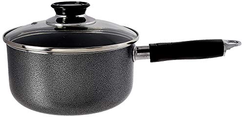 Non-Stick Aluminum Cooking Sauce Pot w/Glass Lid - 18 Cm 2.5 QT