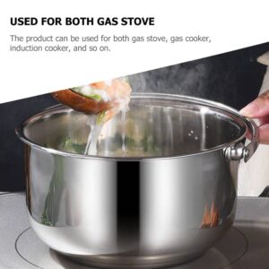 Hemoton Pots Stainless Steel Pot 7 Quart Stainless Steel Stockpot with Lid Stainless Steel Stock Pot Soup Pot Stew Pot Cooking Pot Induction Pot Stainless Steel Pot