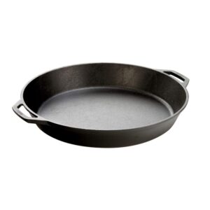 Lodge 14 Inch Cast Iron Pizza Pan and 17 Inch Cast Iron Skillet Bundle