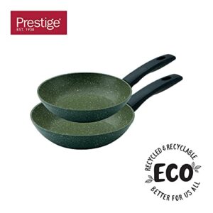 PRESTIGE - Eco Non Stick Frying Pan Set - Plant Based Non Stick - Recycled and Recyclable - PFOA Free - Induction - 20/24 cm
