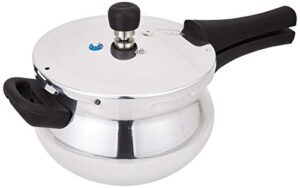 prestige prdah3.3 deluxe plus 3.3-liter new flat base aluminum pressure handi for gas and induction stove, small, silver