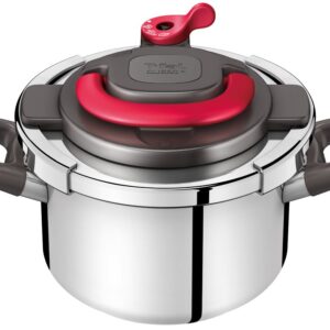 T-fal pressure cooker"Kuripuso arch" one-touch opening and closing IH corresponding paprika Red 4L P4360432