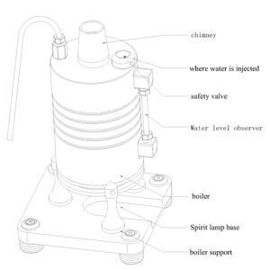 NU3VITA 210ml Boiler Model for Steam Engine