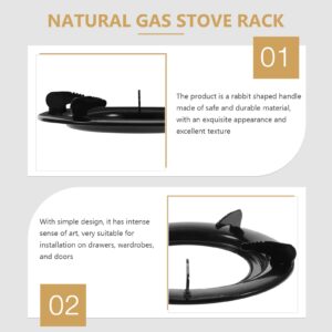 DOITOOL Wok Ring Cast Iron 2PCS- Universal Wok Ring for Gas Stove- Non Slip Wok Support Ring Wok Stand for Gas Stove Rack Accessories Cookware Accessories （ Black/ 9in ）