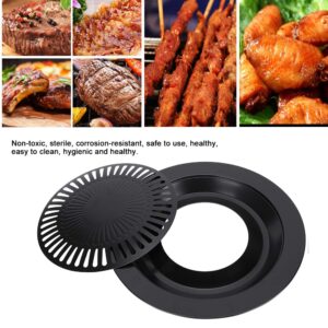 Haofy Master Grill Pan, Korean Traditional BBQ Grill Pan, Stovetop Nonstick Indoor/Outdoor Smokeless Grill Cast Iron Grill Pan