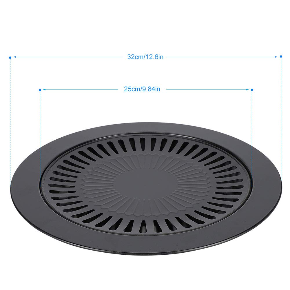 Haofy Master Grill Pan, Korean Traditional BBQ Grill Pan, Stovetop Nonstick Indoor/Outdoor Smokeless Grill Cast Iron Grill Pan